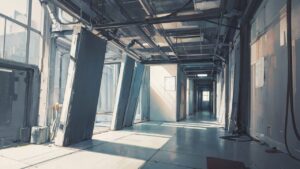 工業風・空きスペース・金属構造のイラスト素材｜商用利用可