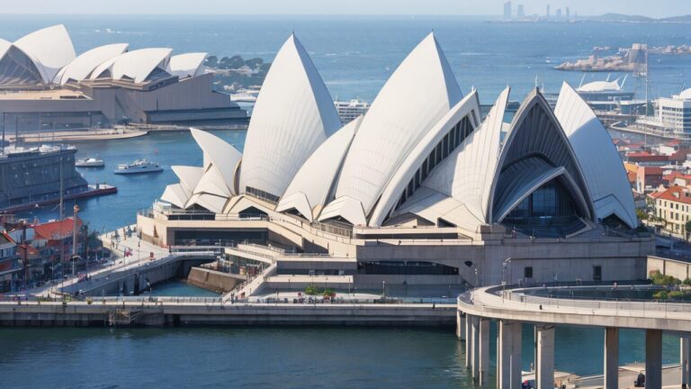 オーストラリア・シドニー・オペラハウスのイラスト素材｜商用利用可