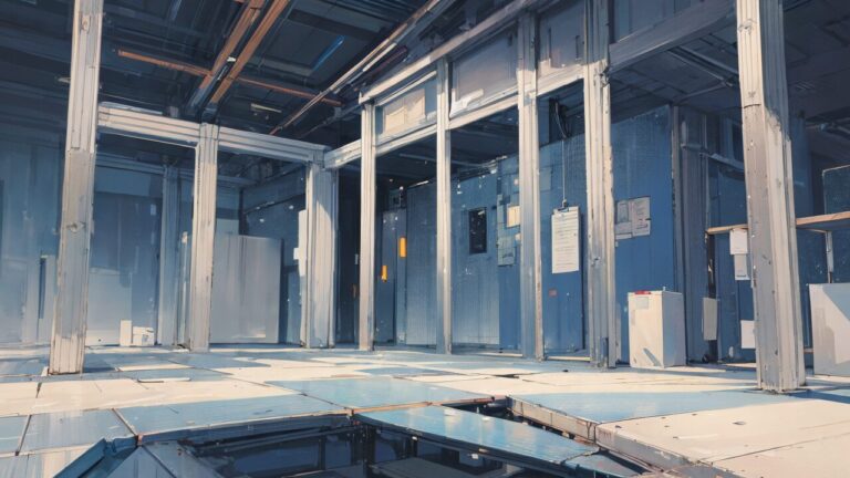 工業空間・金属構造・空室のイラスト素材｜商用利用可