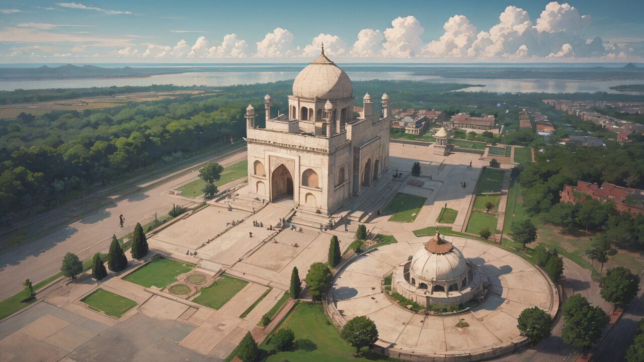 ターミン・インド・歴史建造物のイラスト素材