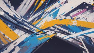 抽象艺术・几何线条・现代涂鸦のイラスト素材｜商用利用可