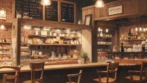 cafe・bakery・woodenのイラスト素材｜商用利用可