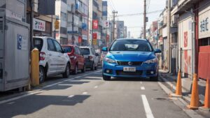 日本街角・都市道路・自動車のイラスト素材｜商用利用可