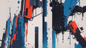 抽象アート・メタリック・塗料滴下のイラスト素材｜商用利用可