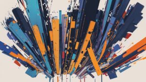 都市抽象・色鮮やか・現代アートのイラスト素材｜商用利用可