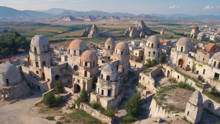 中世都市・ドーム屋根・古代遺跡のイラスト素材｜商用利用可