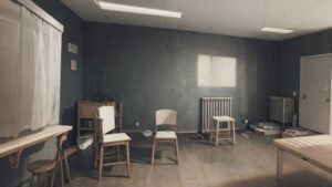 空室・古びた・木製家具のイラスト素材｜商用利用可