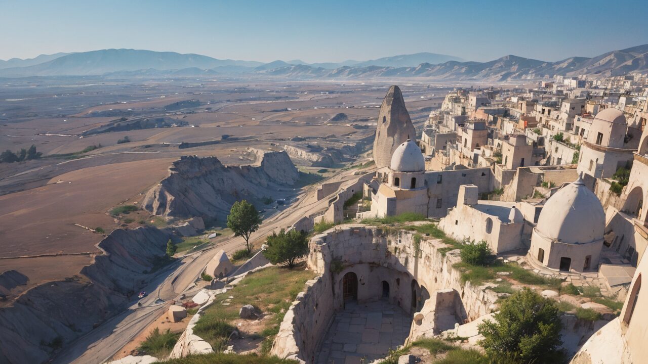 カッパドキア・ドーラ・石の町のイラスト素材