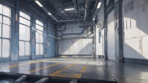 空の工場・industrial・水銀のイラスト素材｜商用利用可