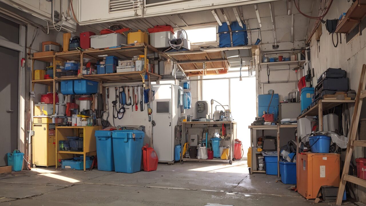 ワークショップ・倉庫・工事現場のイラスト素材