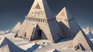 古代ピラミッド・雪景色・砂漠の遺跡のイラスト素材｜商用利用可