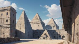 古代遺跡・ピラミッド・砂漠都市のイラスト素材｜商用利用可