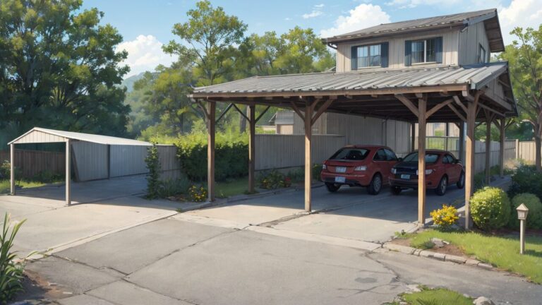 住宅・車庫・庭園のイラスト素材｜商用利用可