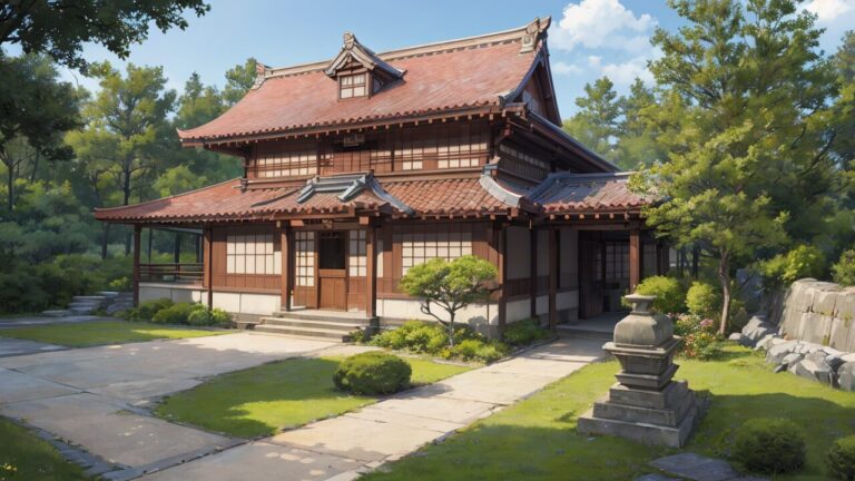 和風建築・日本庭園・伝統建築のイラスト素材｜商用利用可