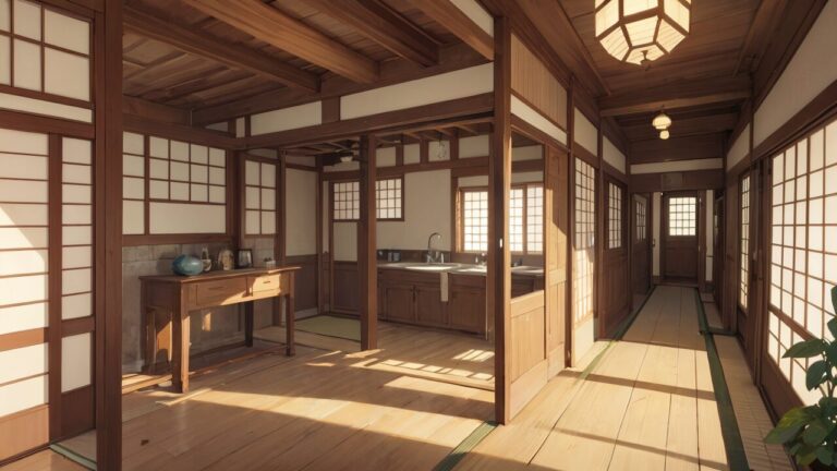 和室・木造・照明のイラスト素材｜商用利用可