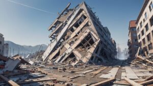 大地震・建物崩壊・都市復旧のイラスト素材｜商用利用可