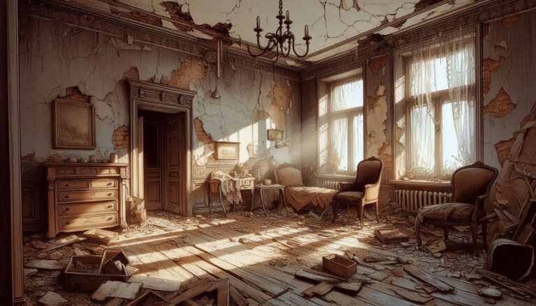 廃墟・古邸・経年劣化のイラスト素材｜商用利用可