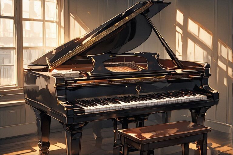 ピアノ・部屋・窓のイラスト素材｜商用利用可