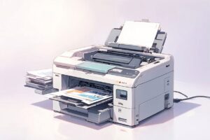 プリンター・文書印刷・オフィスデバイスのイラスト素材｜商用利用可