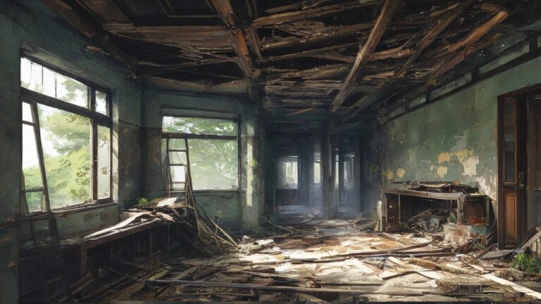 廃墟・自然侵食・遺跡のイラスト素材｜商用利用可