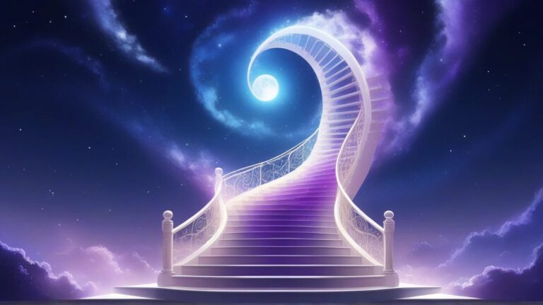 星空の階段・幻想的・月明かりのイラスト素材｜商用利用可