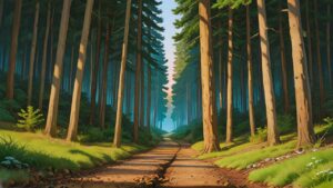 森林・道・草のイラスト素材｜商用利用可