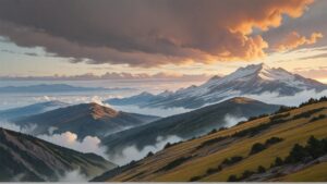 山・雲・草原のイラスト素材｜商用利用可