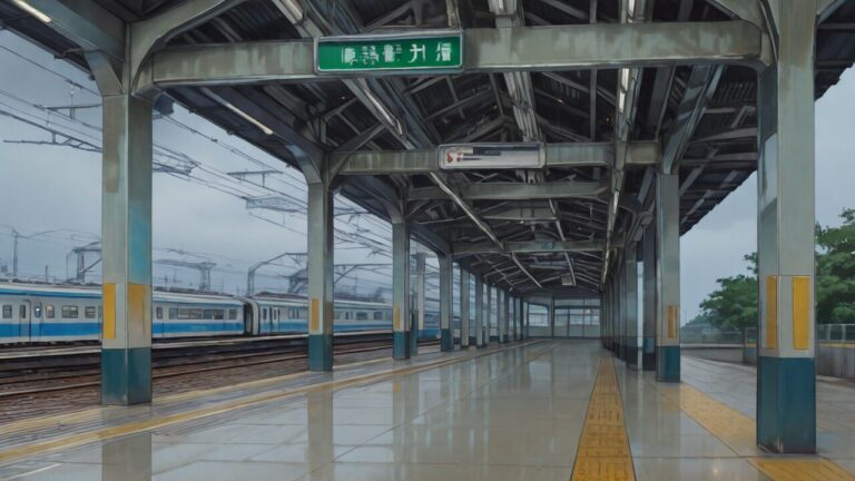 駅・プラットフォーム・鉄道線のイラスト素材｜商用利用可