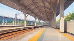 駅・プラットフォーム・電車のイラスト素材｜商用利用可