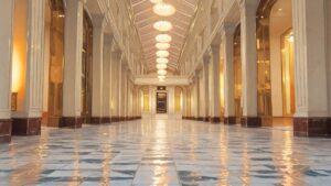 廊下・柱・天井のイラスト素材｜商用利用可