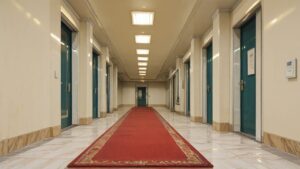 廊下・ドア・カーペットのイラスト素材｜商用利用可