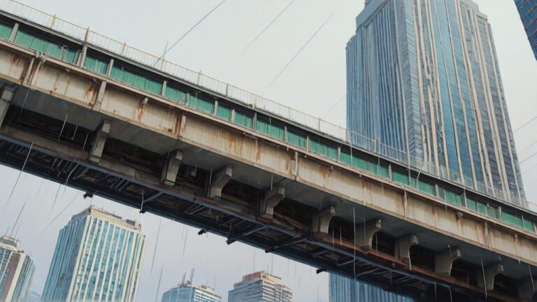 高架橋・ビル・都市のイラスト素材｜商用利用可