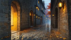 石畳・石造り・街のイラスト素材｜商用利用可