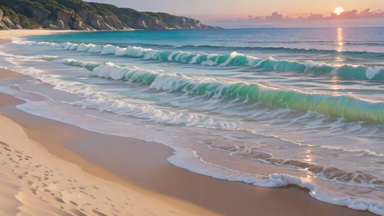 砂浜・波・海岸のイラスト素材｜商用利用可