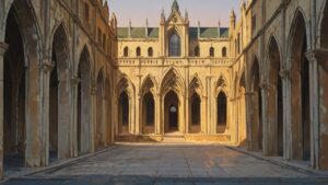 ゴッサール・アーチ・石畳のイラスト素材｜商用利用可