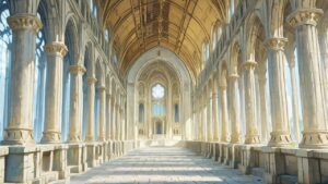 教会・廊下・柱のイラスト素材｜商用利用可