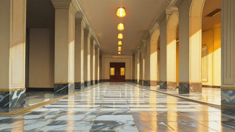 廊下・柱・フローリングのイラスト素材｜商用利用可