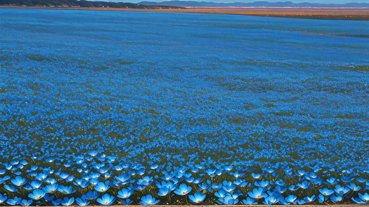 花・花畑・海辺のイラスト素材