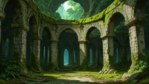 廃墟・石造・アーチのイラスト素材｜商用利用可