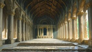 柱・アーチ・廊下のイラスト素材｜商用利用可