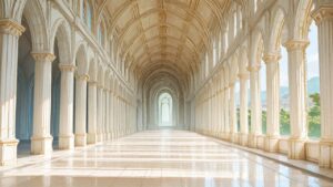 アーチ・廊下・柱のイラスト素材｜商用利用可