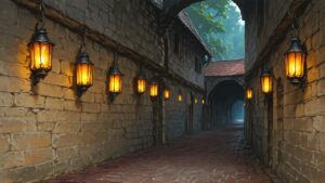 石壁・街・石畳のイラスト素材｜商用利用可