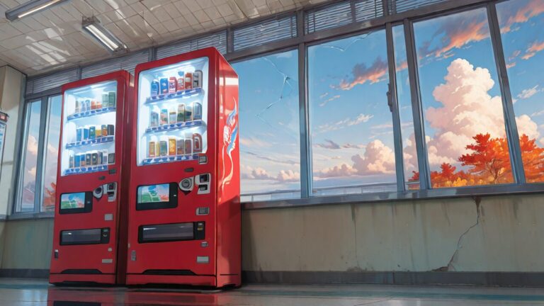 自動販売機・窓・壁のイラスト素材｜商用利用可