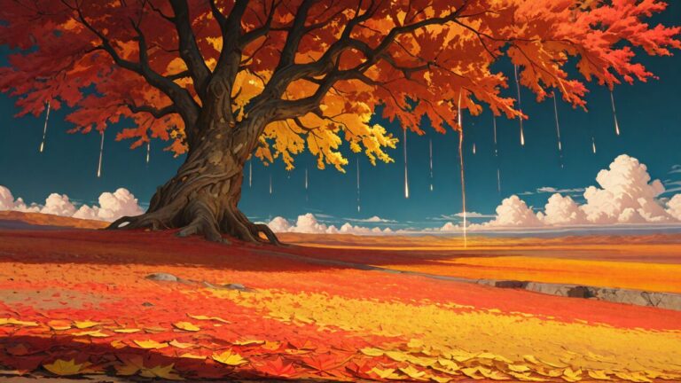 紅葉・木・空のイラスト素材｜商用利用可