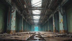 廃墟・工場・鉄骨のイラスト素材｜商用利用可