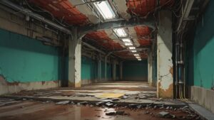 廃墟・床・壁のイラスト素材｜商用利用可