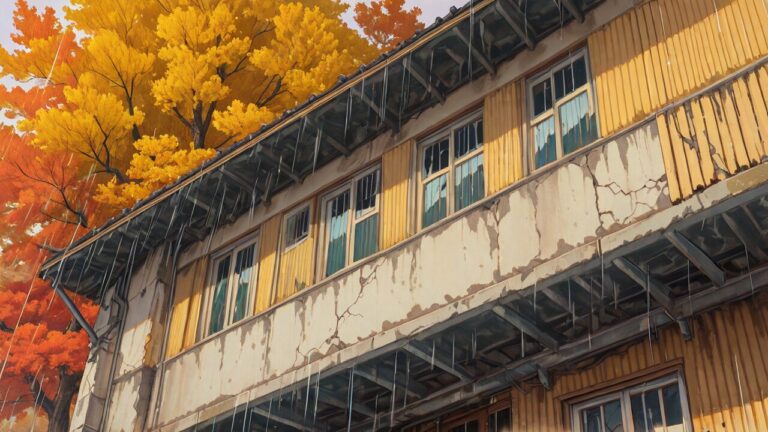 建物・木・秋葉のイラスト素材｜商用利用可