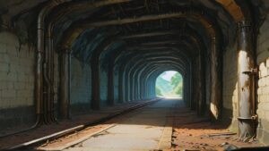 トンネル・鉄道・壁のイラスト素材｜商用利用可