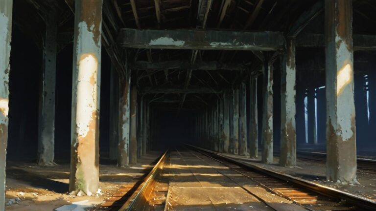 鉄道・鉄柱・空き場のイラスト素材｜商用利用可