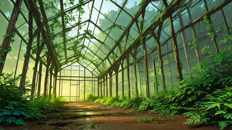 温室・植物・床のイラスト素材｜商用利用可